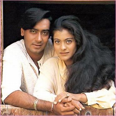 With husband Ajay Devgan