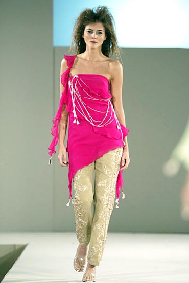 One of the designer's works showcased at Miami Fashion Week