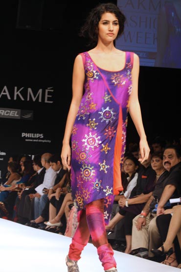 A model in a Nachiket Barve creation