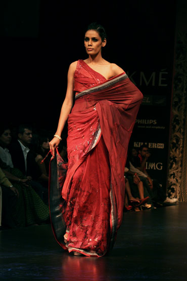 A model in a Satya Paul creation