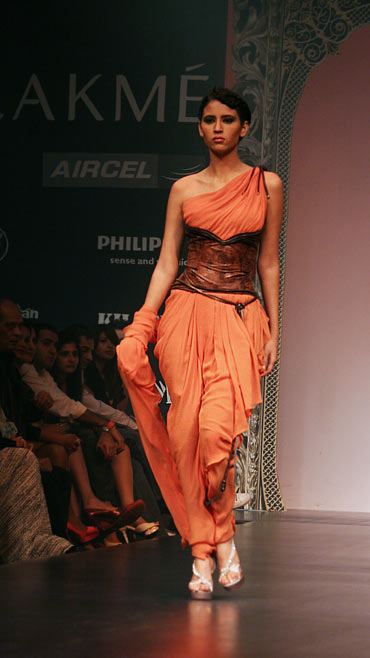 A model in a Satya Paul creation