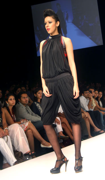 A model showcases Arjun Agarwal's creation