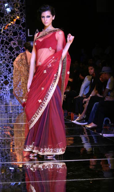A model in a Manish Malhotra creation.