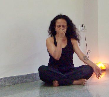 Nadi shodhana pranayama  (Energy Channel purifying breathing practice)