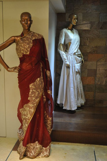 Vaishali's designs in her flagship store in Juhu, an upscale Mumbai suburb