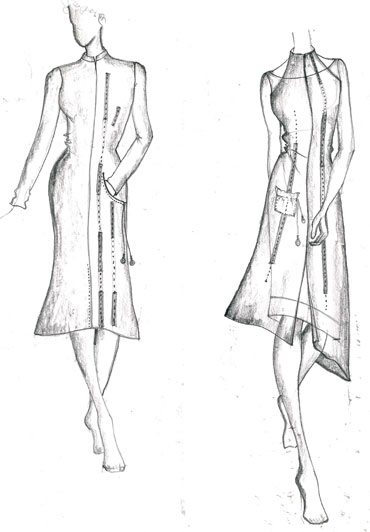 Vaishali's design sketches