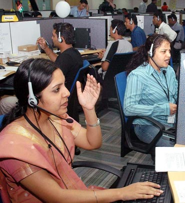 A call centre in Bangalore