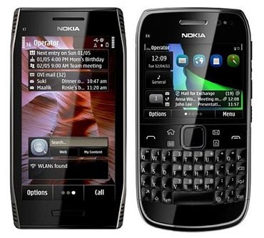 Nokia E7 and E6 smartphones