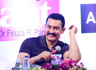 Bollywood star Aamir Khan at the book launch