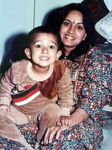 Gajra Kottary with her son