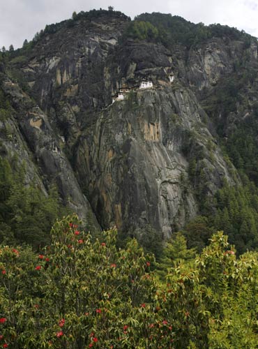 The Taktsang Buddhist monastery, known as Tiger's Nest, in Paro.