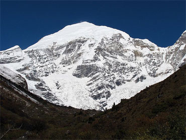 Mt Jomolhari from Bhutan taken from base camp at Jangothang.
