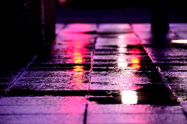 Colours on the sidewalk