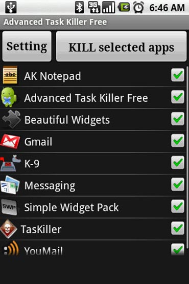 Advanced Task Killer Free for Android smartphones