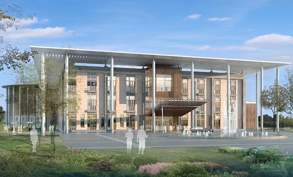 Artist's  rendition of the upcoming Mohali campus