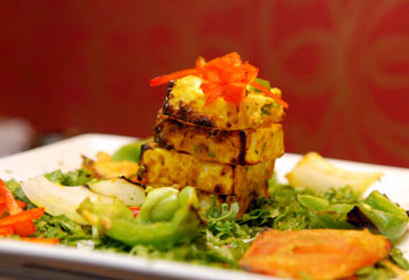 A lot of travellers seem to prefer Indian cuisine. Seen here is Achari Paneer, a North Indian delicacy