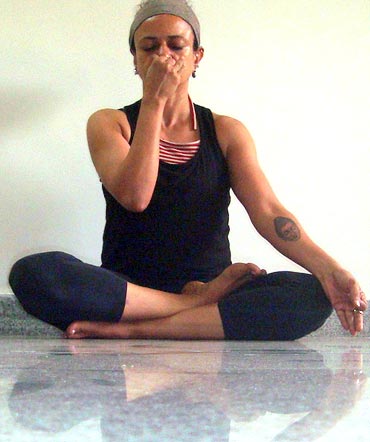 Nadi shodhana or Energy channel purifying breathing practice