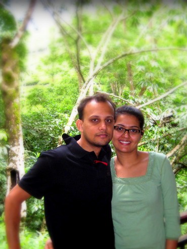 Nikhil and Vidya during their honeymoon in Kerala