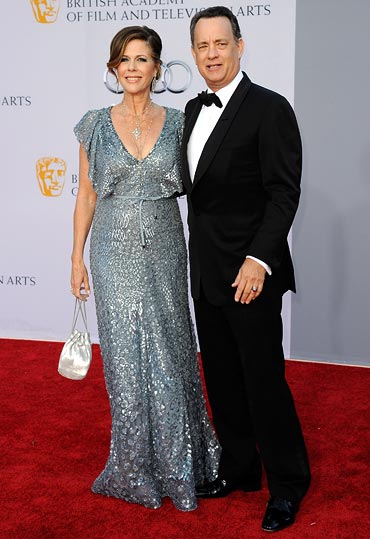 Rita Wilson and Tom Hanks arrive at the BAFTA Brits To Watch event on July 9, 2011