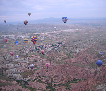 A hot air balloon ride