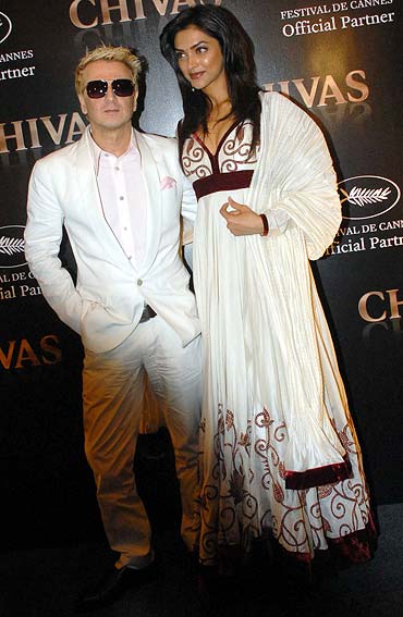 Rohit Bal with Deepika Padukone