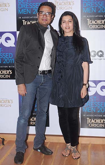 Jitish Kallat with his wife