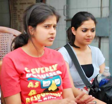 Organising Delhi's 'SlutWalk': Umang Sabarwal (left) and Mishika Singh