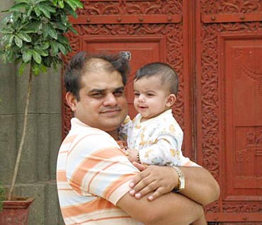 Shreyansh and his father Sandeep
