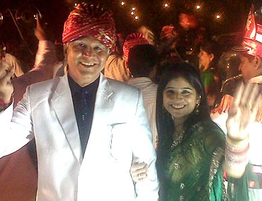 Dheeraj Gambhir's father with Chaya