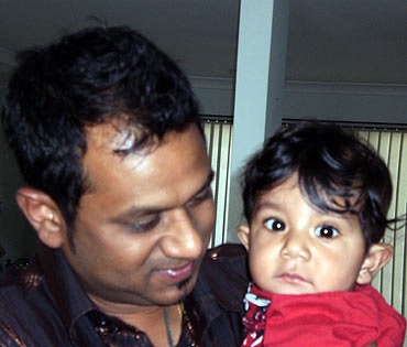Ryan Rao with his father