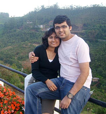 Shraddha Kabra with husband Ajay