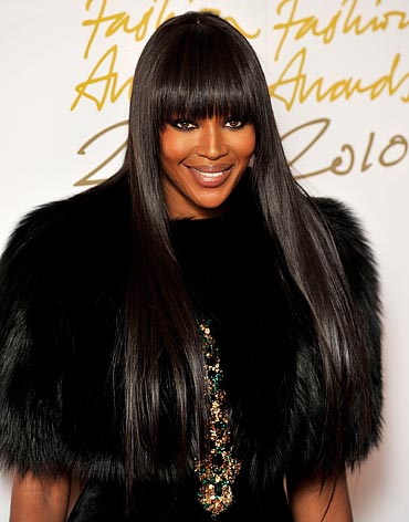 Protect your hair from the sun and the elements if you want a shine like Naomi Campbell