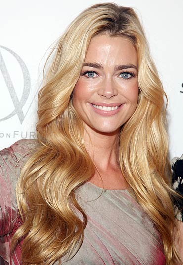 Wash your hair lightly but thoroughly a few times a week to retain gloss like Denise Richards
