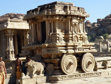 The Stone Chariot , one of the most beautiful pieces of architecture, is actually a temple carved out of stone in the shape of a chariot.