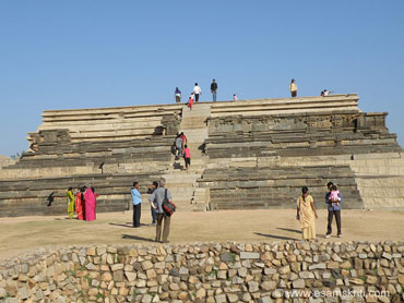 Mahanavami Dibba or the Dussera platform in Hampi is a royal platform