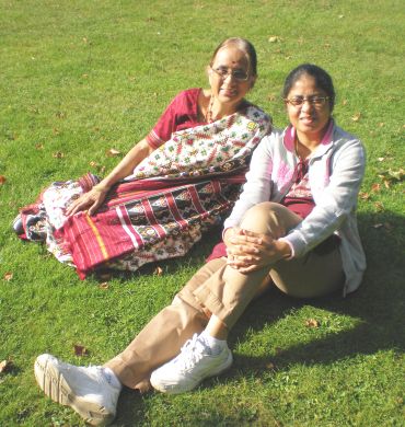 Manjula Ketharaju with her mother Dr Ketharaju Sarojini Devi