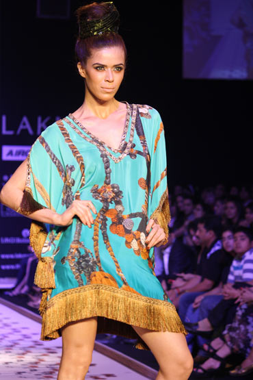 Model Sucheta Sharma in a Pria Kataaria Puri creation.