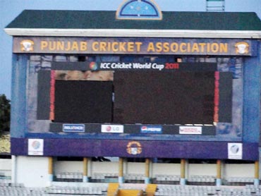 The Mohali scoreboard