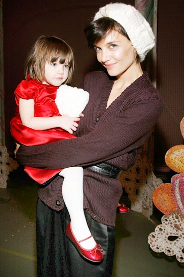 Suri Cruise with mother Katie Holmes
