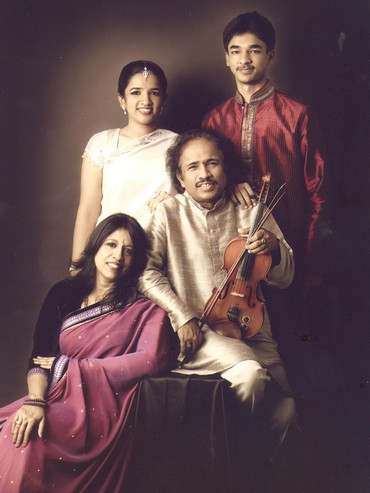 Bindu Subramaniam with her family