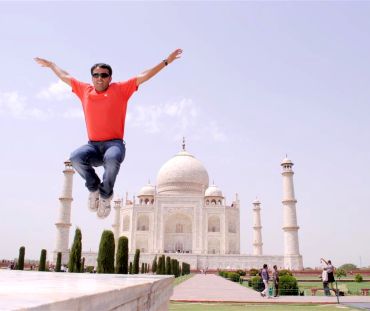 On top of the Taj!