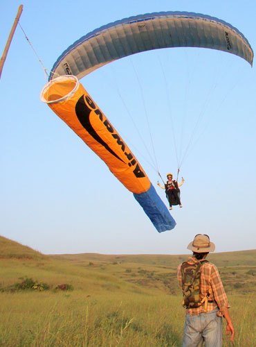 Sanjay Rao paragliding at Kamshet.
