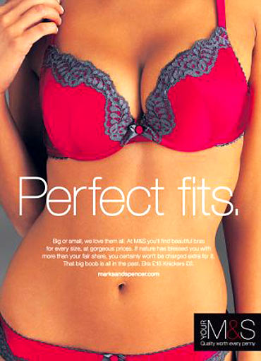 One of the controversial M and S lingerie ads