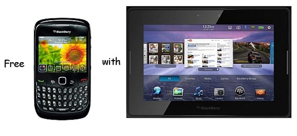 BlackBerry Curve 8520 and PlayBook tablet