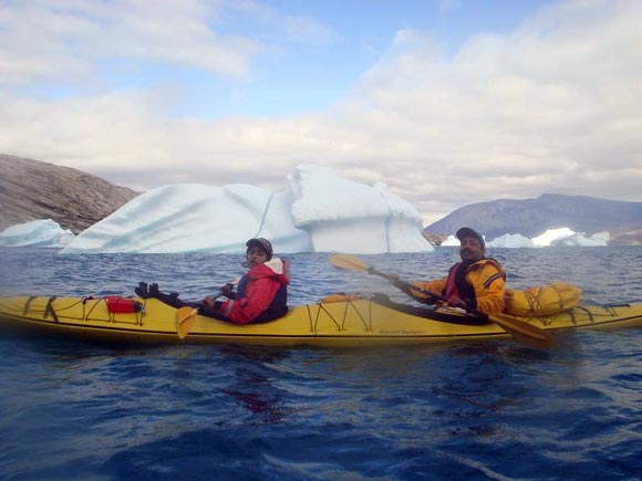 Deeya Bajaj kayaking in Greenland