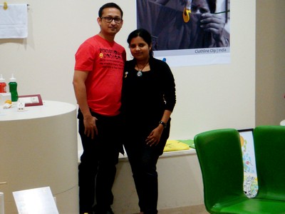 Suhasini with husband Paul Sandip