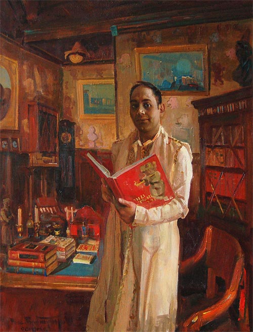 Abhay's portrait painted by Russian artist Vasily Bratanyuk