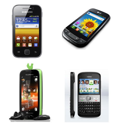 A collage of top mobile phones under Rs 10,000