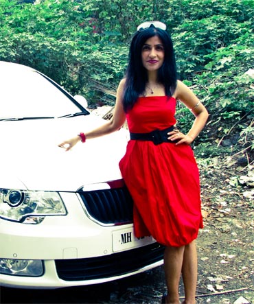 Shibani Kashyap with her new car