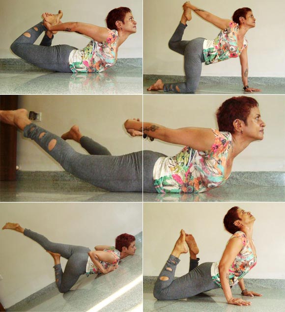 A collage of yoga poses to boost immunity